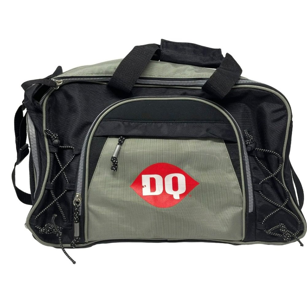 Dairy Queen Duffle Bang 18"L 11"H With 4 Outer Pockets + 2 Bungie Holders